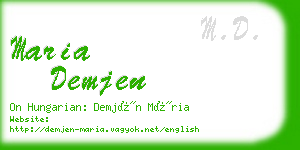 maria demjen business card